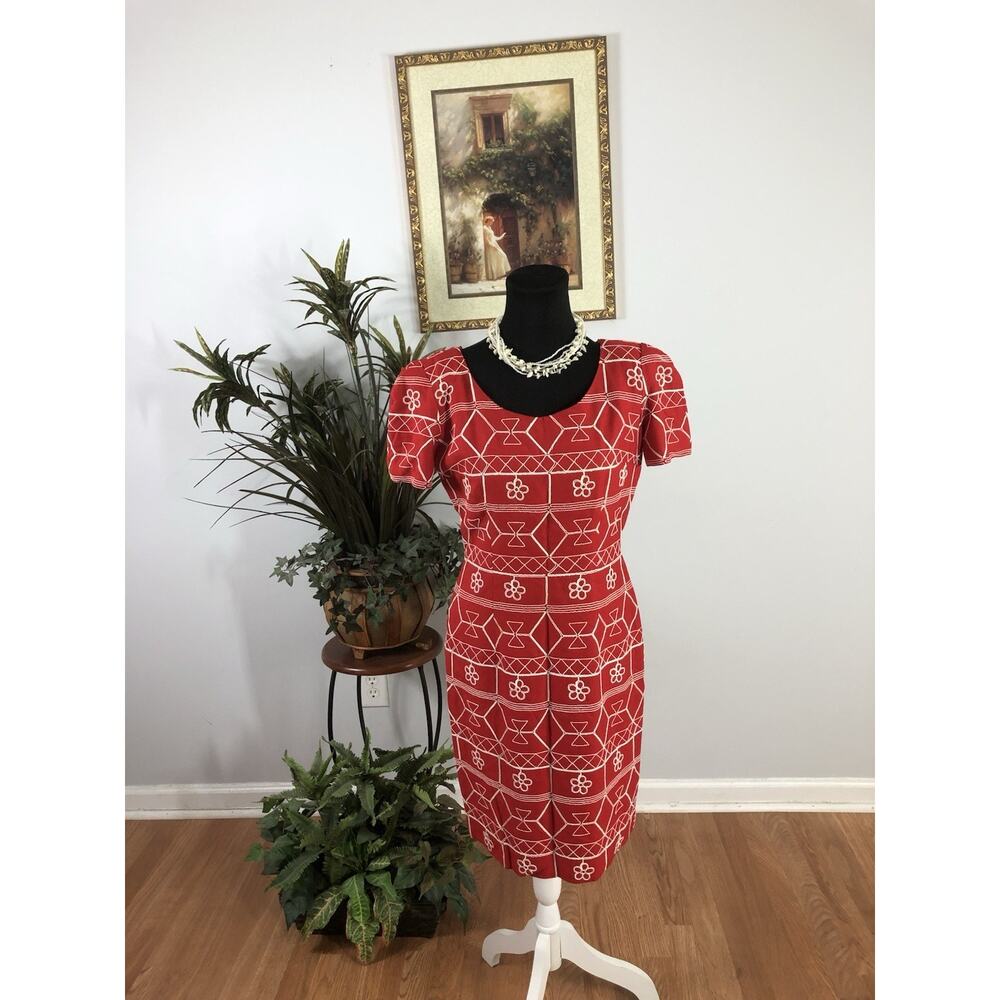 SantaFe By Jim Tremblay Women Sheath Dress 8 Short Sleeve Whimsigoth Boho Grunge